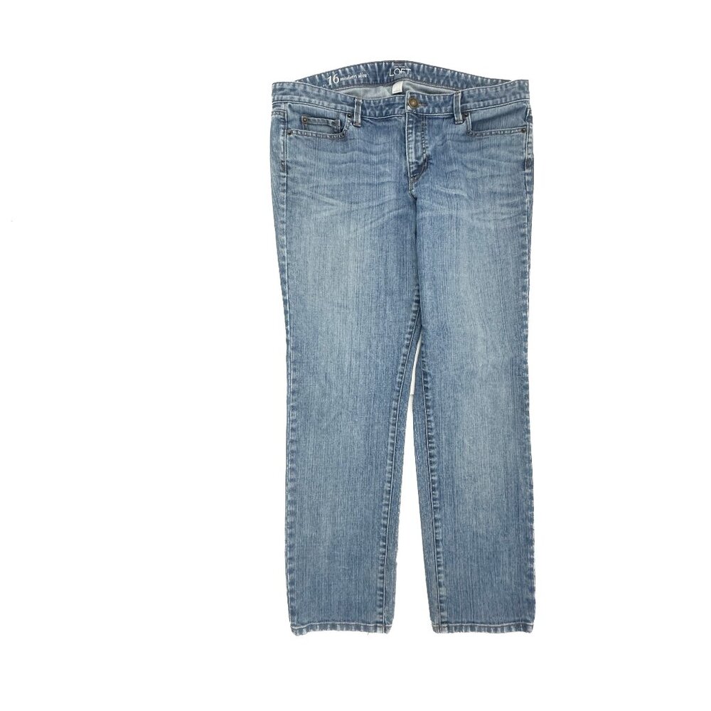 Loft Modern Slim‎ Women's size 16 Medium Wash Blue Denim jeans